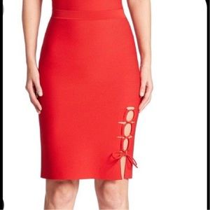 Alexander Wang lace up pencil skirt xs in BLACK